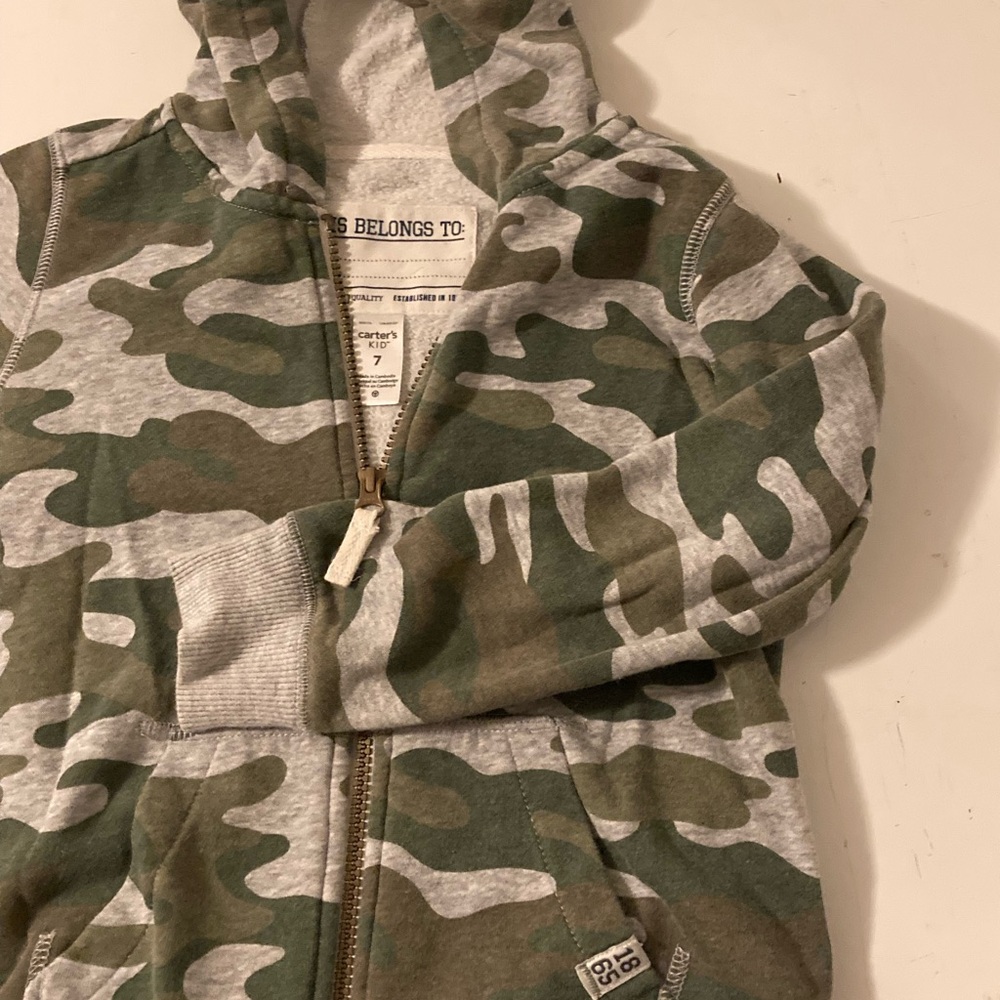 Carters size 7 camo jacket
